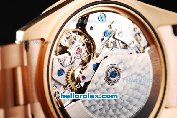 Rolex Daytona Oyster Perpetual Swiss Valjoux 7750 Chronograph Movement Full Rose Gold with Black Dial and Stick Markers - Click Image to Close